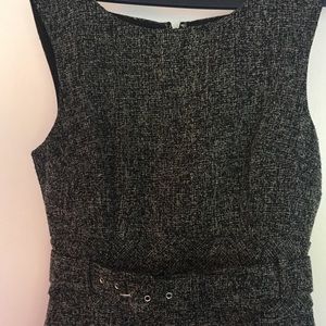 Banana Republic black tweed dress.